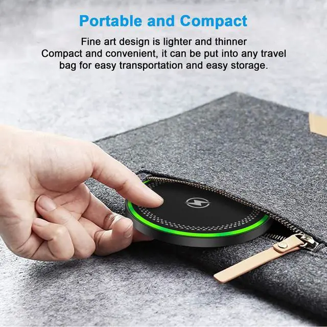 Alt view image 6 of 7 - for Samsung S26 Ultra Wireless Charger Fast Charging Pad for Samsung Galaxy S26 S25 FE S24 S23 S22 S21 S20 Ultra, 15W Android Phone Wireless Charger for Google Pixel 10a 10 9 Pro XL 8a 7 Pro, 2-Pack