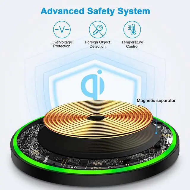 Alt view image 4 of 7 - for Samsung S26 Ultra Wireless Charger Fast Charging Pad for Samsung Galaxy S26 S25 FE S24 S23 S22 S21 S20 Ultra, 15W Android Phone Wireless Charger for Google Pixel 10a 10 9 Pro XL 8a 7 Pro, 2-Pack
