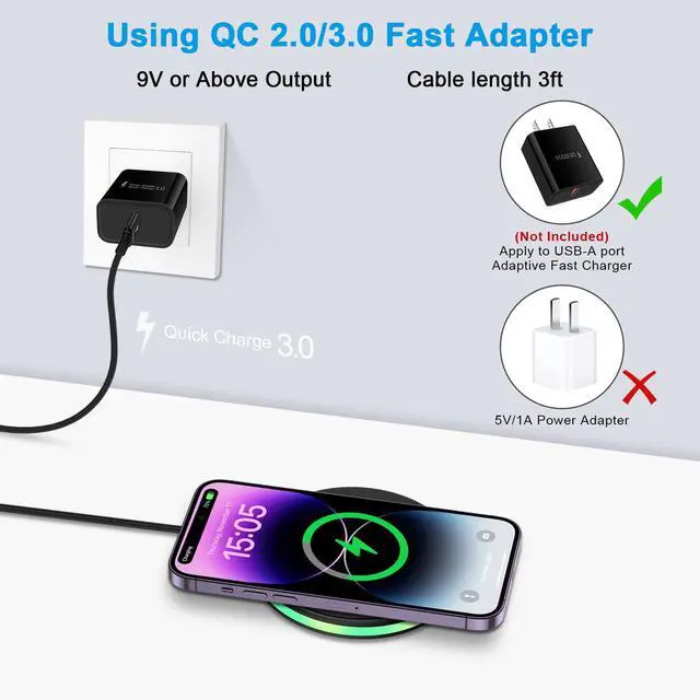 Alt view image 2 of 6 - Samsung Wireless Charger Fast Charging for Samsung Galaxy S26 Ultra/S26+/S26/S25 Ultra/S25/S24/S23/S22/S21/S20 FE, Android Wireless Charger Pad Phone Charging Station for Google Pixel 10 9a 8a 7 Pro