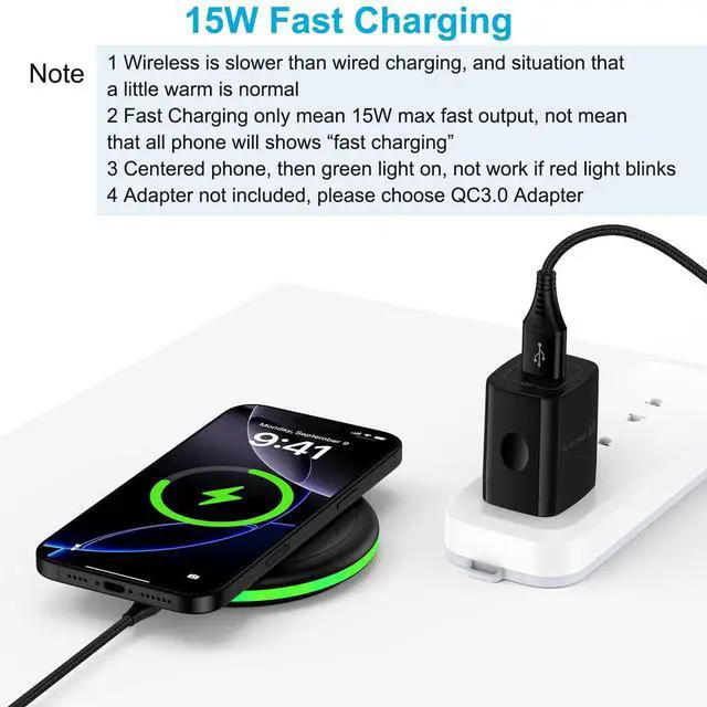Alt view image 2 of 7 - for Samsung S26 S26+, 15W Wireless Phone Charger for Samsung Galaxy S26 S25 FE Edge Plus Ultra S25+ S24 S24+ S23 S23+ S22 S21 S20, Note 20, 20+, Z Fold 7 6, Flip 7 6 5G, Buds3 Pro, Fast Charging Pad