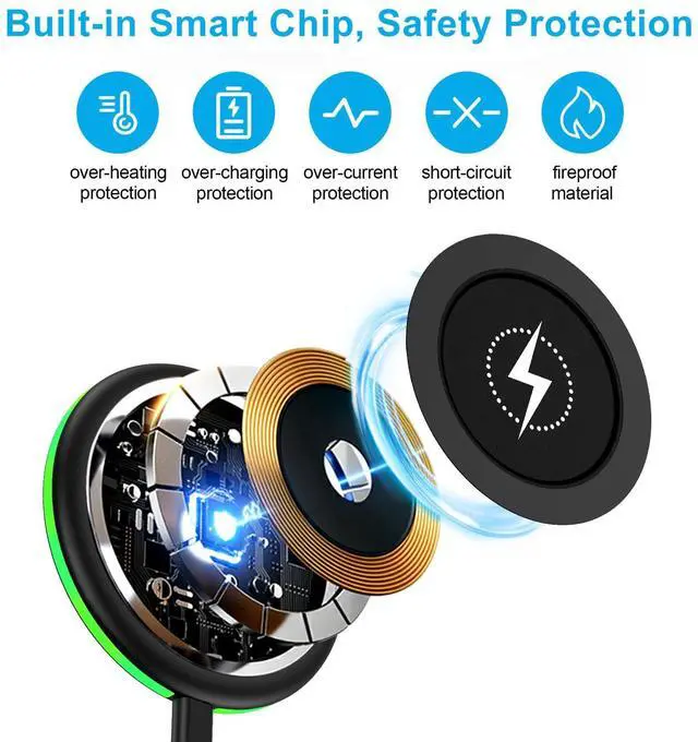 Alt view image 4 of 7 - for Samsung S26 S26+, 15W Wireless Phone Charger for Samsung Galaxy S26 S25 FE Edge Plus Ultra S25+ S24 S24+ S23 S23+ S22 S21 S20, Note 20, 20+, Z Fold 7 6, Flip 7 6 5G, Buds3 Pro, Fast Charging Pad