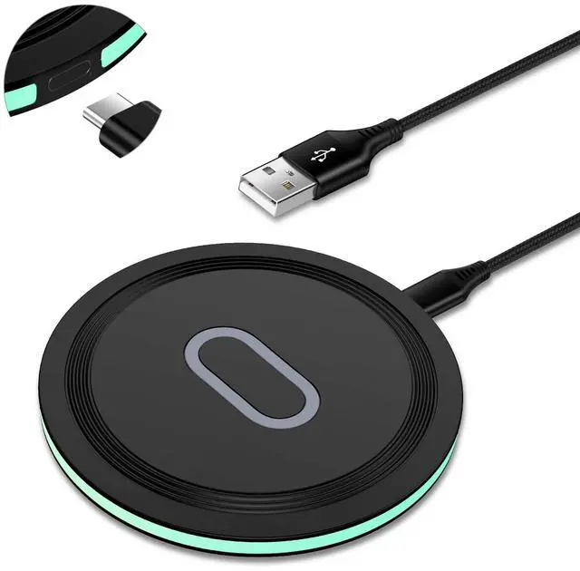 Main image of 15W Wireless Charger Fast Charging Pad for Samsung Galaxy S26 S25 FE Edge Plus Ultra S25+ S24 S23 Ultra Z Flip/Fold 7 6, Wireless Charger Station for Google Pixel 10 9 8a, iPhone 17 16 15 Pro, Black