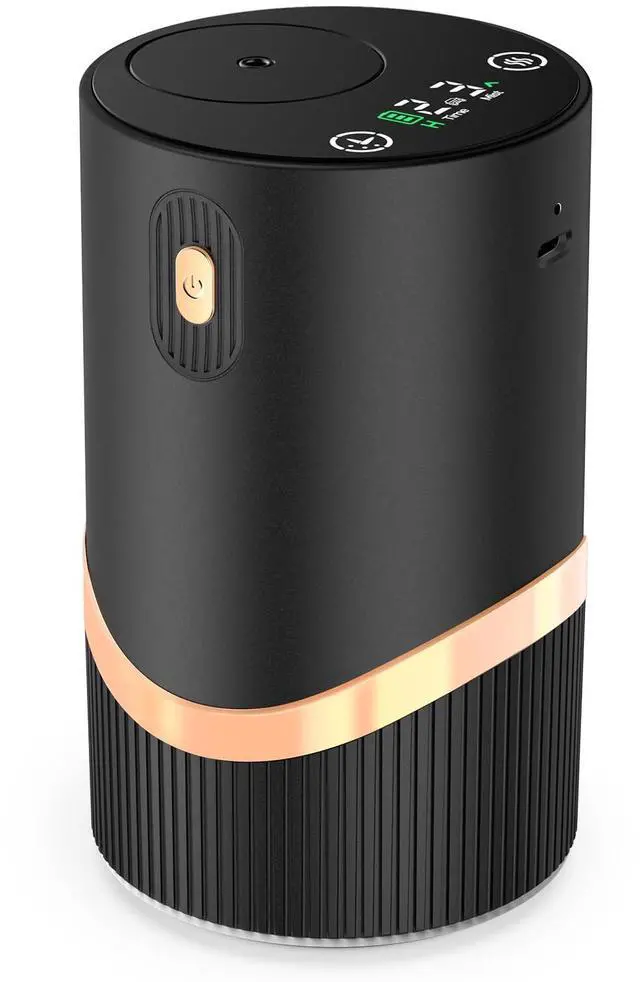 Main image of Waterless Essential Oil Diffuser Rechargable: Portable Aromatherapy Diffuser for Car and Home - 1/2/4/6H/Time Off 4 Mist Level for Room Office Bedroom (Black)