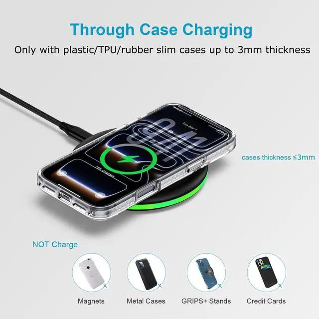 Alt view image 3 of 7 - for Samsung S26+ S26, 15W Phone Wireless Charger for Samsung Galaxy S26 S25 FE Plus Ultra Edge 5G S25+ S24 S23 S22 S21 S20 S10, Note 20 10, Z Flip 7 FE 6, Z Fold 7 6, Buds3 Pro, Fast Charging Pad