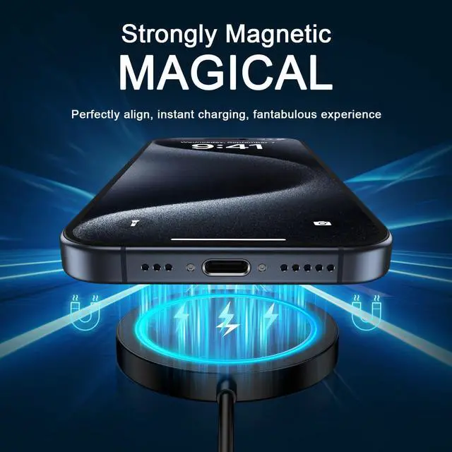 Alt view image 2 of 7 - Magnetic Wireless Charger for Google 10 Pro XL Fast Charging Pad for Pixel10 Pro Fold 10A 9A 9 Pro XL Fold 8A 7A,15W Wireless Magnet Charging Stand Charger Mat Compatible Samsung S26 Ultra S25 FE Plus