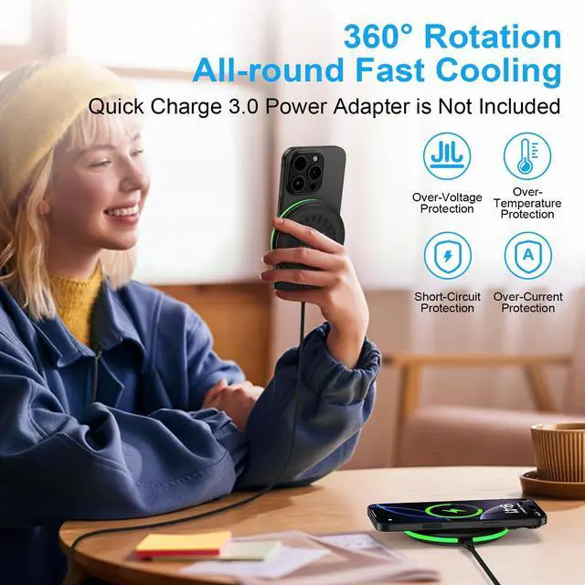 Alt view image 5 of 7 - Wireless Charger for Samsung Galaxy S26 Ultra/S25 Ultra/S25 Plus/Z Fold7/Flip7/S24FE/S23Ultra/S22/S21,15W Android Charger Fast Charging Pad Wireless Charging Station for Google Pixel 10 Pro XL Fold 9a