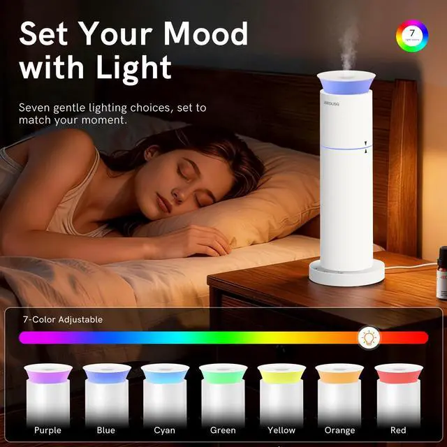 Alt view image 3 of 7 - Waterless Essential Oil Diffuser for Home,Scent Diffusers with 3 Timer Settings, 3 Mist Levels for Spas Room Studio Office