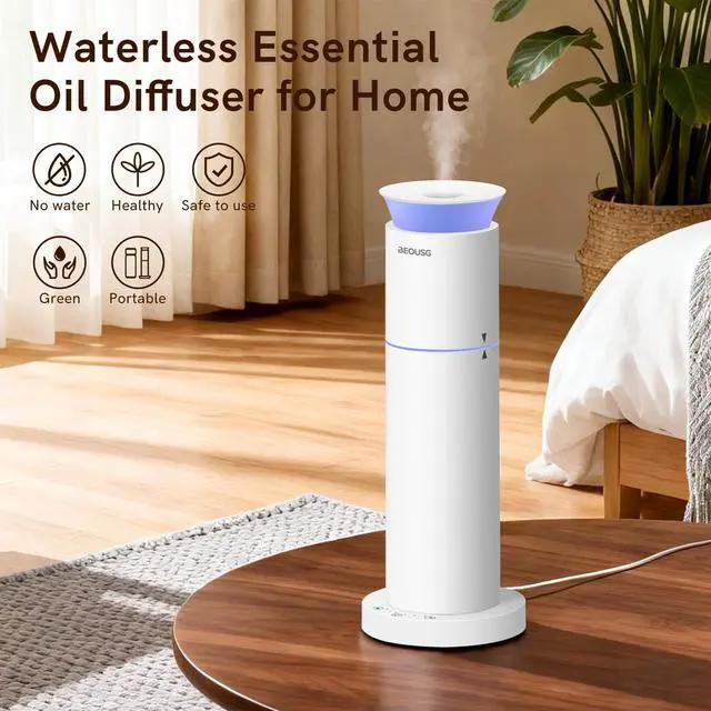Alt view image 4 of 7 - Waterless Essential Oil Diffuser for Home,Scent Diffusers with 3 Timer Settings, 3 Mist Levels for Spas Room Studio Office