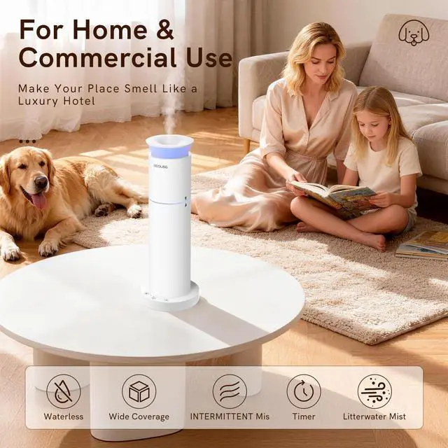 Alt view image 5 of 7 - Waterless Essential Oil Diffuser for Home,Scent Diffusers with 3 Timer Settings, 3 Mist Levels for Spas Room Studio Office