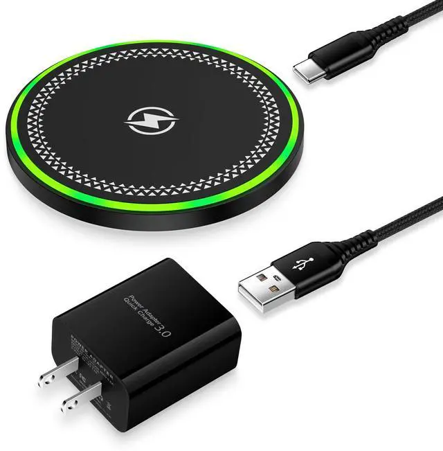 Main image of Samsung S26 Ultra Wireless Charger Fast Charging Pad for Samsung Galaxy S26/S25/S24 FE/S23/S22/S21/S20/Z Flip7, 15W Android Wireless Charger Station for Google Pixel 10a/10 Pro/9a, with QC Adapter