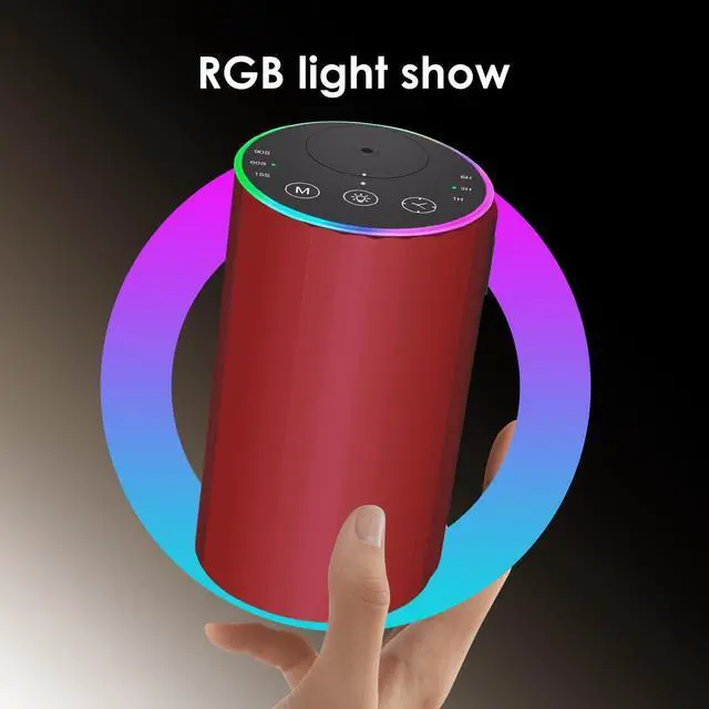 Alt view image 5 of 7 - Waterless Essential Oil Diffuser, Battery Powered Mini Scent Air Machine, Aromatherapy Mist Diffuser for Home Room Car Office (red)