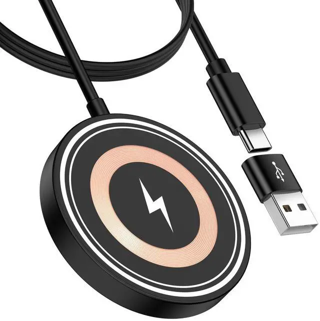 Main image of Samsung S26 Plus Magnetic Charger Wireless MagSafe Fast Charging Pad for Samsung Galaxy S26 Ultra/S25/S24/S23/S22/S21/iPhone 17e/17 Pro Max/16/15/14/13/12/15W Wireless Charger Pad with USB A Adapter