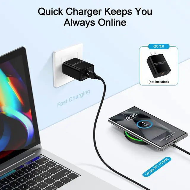 Alt view image 2 of 7 - Android Phone Charger Samsung S25FE Wireless Charging Pad Phone Station Fast Charging for Samsung Galaxy S25 Ultra S25 S24 Plus S23 Ultra S23FE S22 Ultra S21 S20, iPhone 17 16 15 Pro Max, Pixel 9 Pro