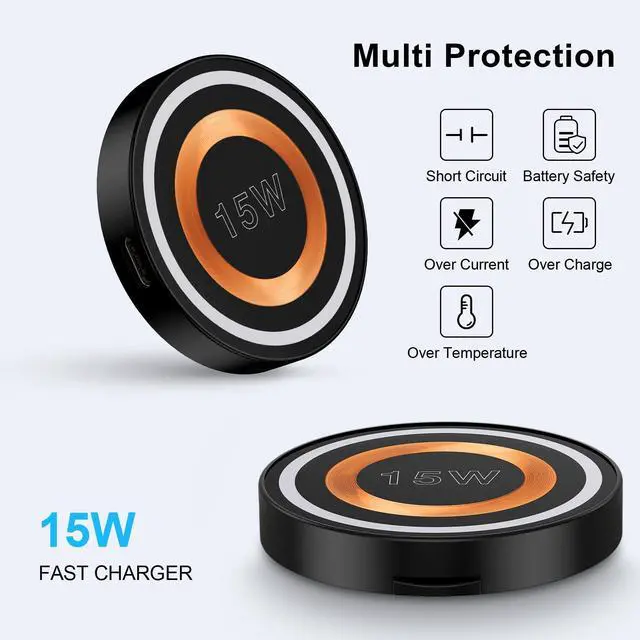 Alt view image 6 of 7 - Magsafe Charger Samsung Wireless Charger Fast Charging Pad Magnetic Charger for Android Samsung S25 Ultra S25 Plus S25 S24 S23 S22 S21 S20,Magnetic Charger Stand for iPhone 17 16 15 14 Pro Max Plus