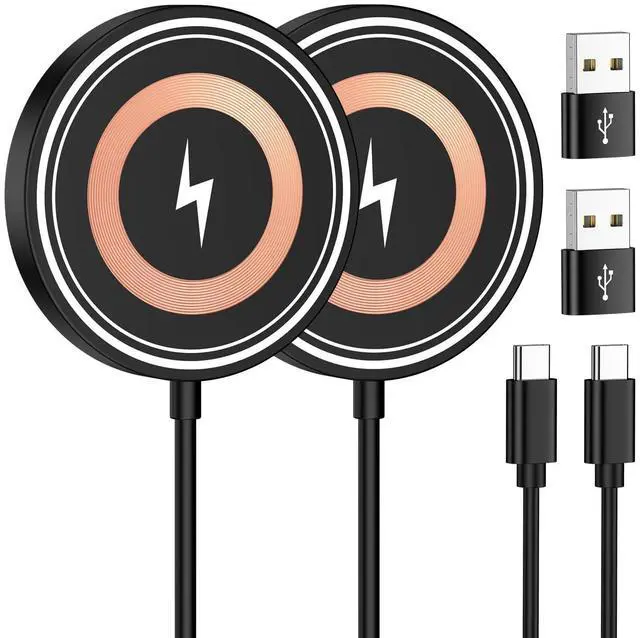 Main image of 15W Wireless Charger Pad Magnetic Mat Fast Charging for Samsung Galaxy S26 Ultra S26 S25 S24,Magsafe Wire Less Charger Stand with 4FT USB-C/USB A Port for iPhone 17e/17 Pro Max/Air/17/16 Pro Max/16e