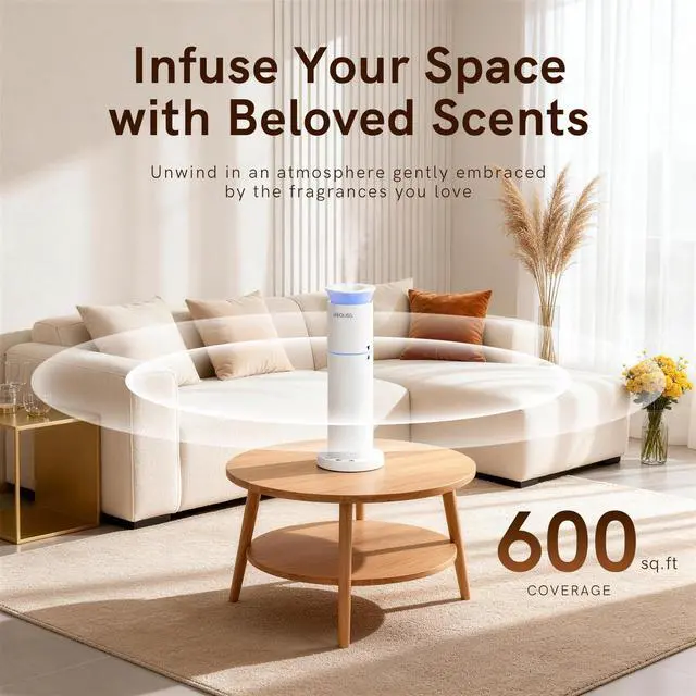Alt view image 6 of 7 - Waterless Essential Oil Diffuser for Home,Scent Diffusers with 3 Timer Settings, 3 Mist Levels for Spas Room Studio Office