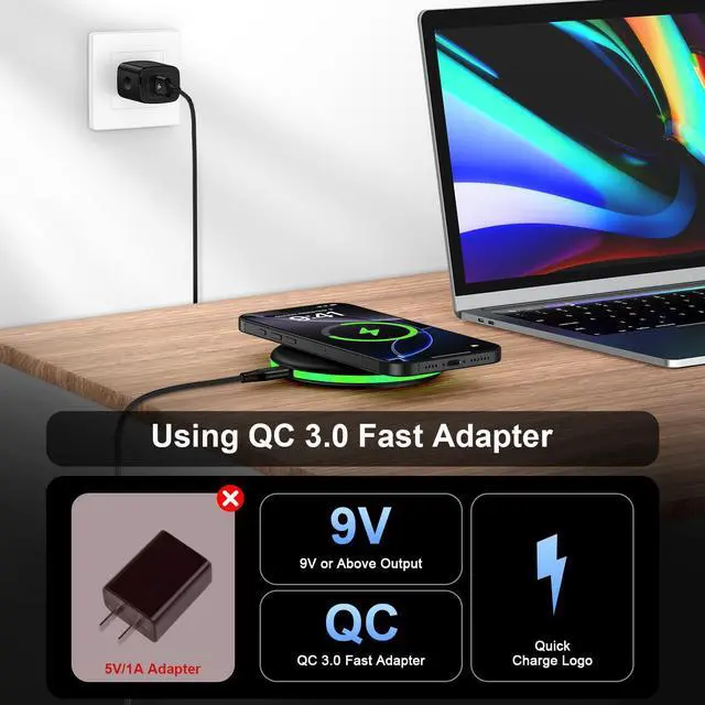 Alt view image 2 of 7 - Wireless Charger for Samsung Fast Charging Pad Wireless Phone Charger for Android Charging Station Mat Compatible Galaxy S26 Ultra S26 Plus S26 S25FE S25 Ultra S24 S23 S22,Google Pixel 10 10 Pro XL 9A