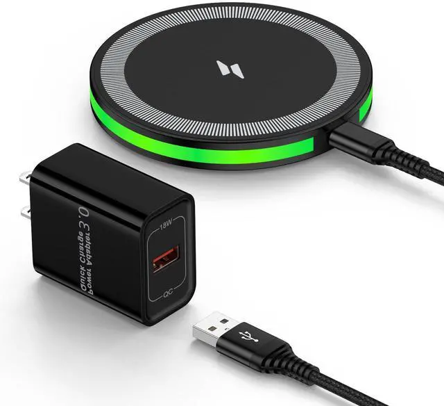 Main image of Samsung S26 Ultra Wireless Charger Fast Charging Pad 15W for Galaxy S26+ S25 Ultra FE S25+ Z Fold Flip7 S24 Ultra S24+ S23,Pixel 10Pro Fold/XL/9a 8, Android Wireless Charger Station with QC3.0 Adapter