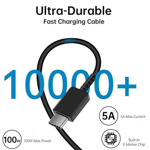 Alt view image 5 of 5 - USB-C Fast Phone Charger for Samsung Galaxy A17 A16 A15 A14, A36 A35 A32, A56 A55 A54 A53, S25 S24 S23, 6.6FT USB-C Cable, 45W Power Adapter USB C Android Phone Charger