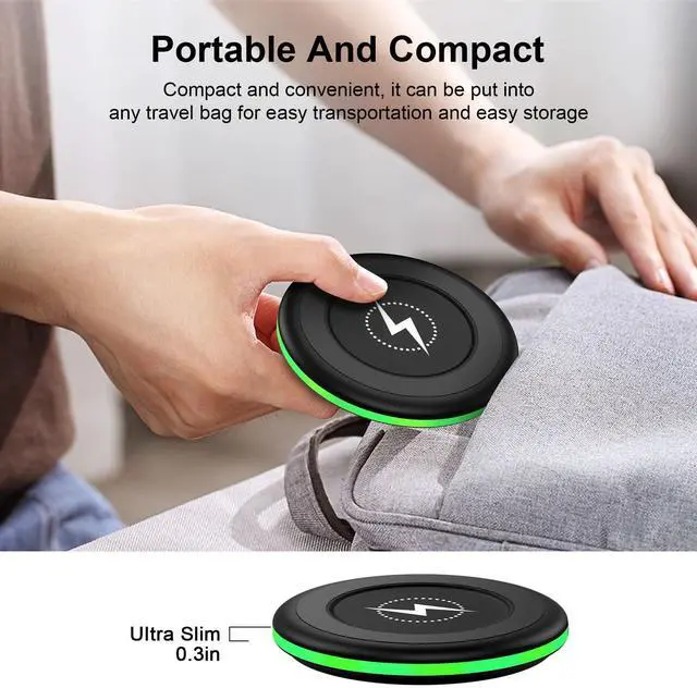 Alt view image 5 of 7 - Wireless Charger for Samsung Fast Charging Pad Wireless Phone Charger for Android Charging Station Mat Compatible Galaxy S26 Ultra S26 Plus S26 S25FE S25 Ultra S24 S23 S22,Google Pixel 10 10 Pro XL 9A