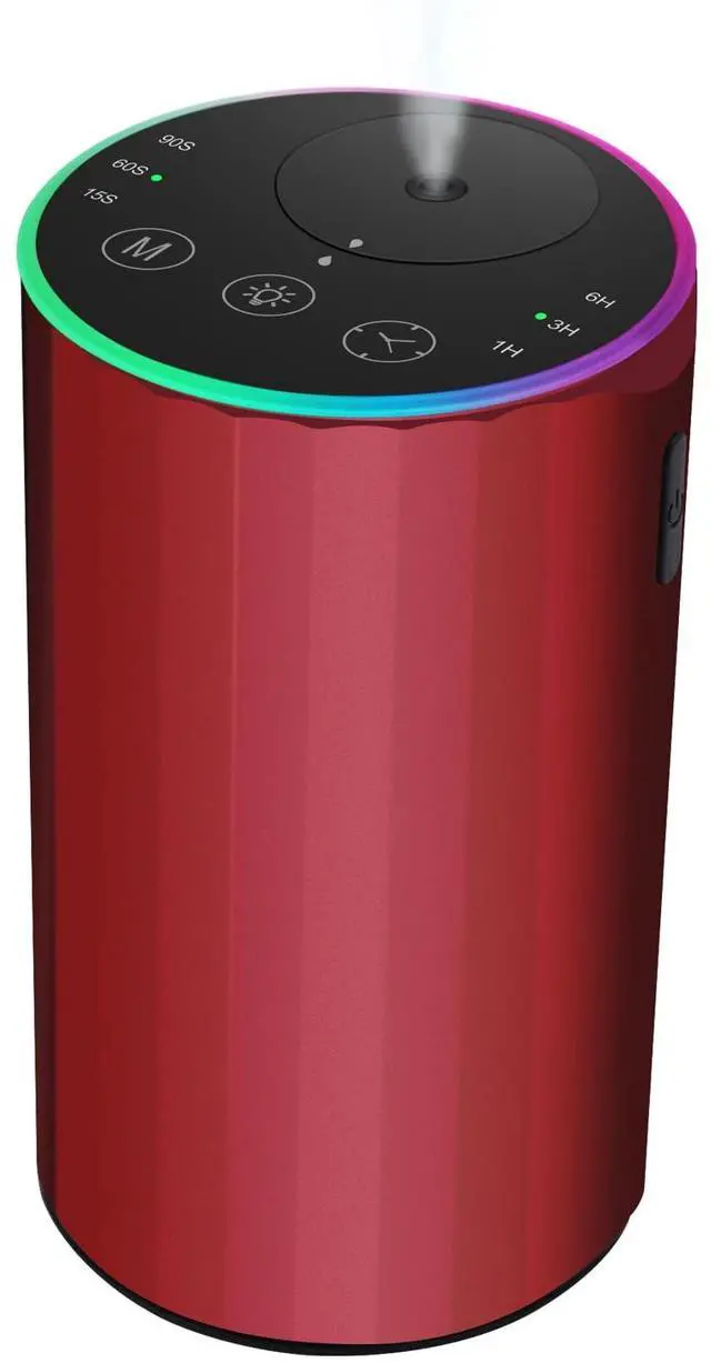 Main image of Waterless Essential Oil Diffuser, Battery Powered Mini Scent Air Machine, Aromatherapy Mist Diffuser for Home Room Car Office (red)