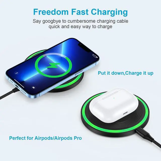 Alt view image 5 of 7 - Fast Wireless Charger Pad for Samsung Galaxy S26 Ultra/S26/S25 Edge/S25 Ultra/Z Flip7,15W Android Wireless Phone Charging Mat with QC Adapter for Pixel 10a/10 Pro XL/Fold/9a/9 Pro/iPhone 17/16 Pro Max