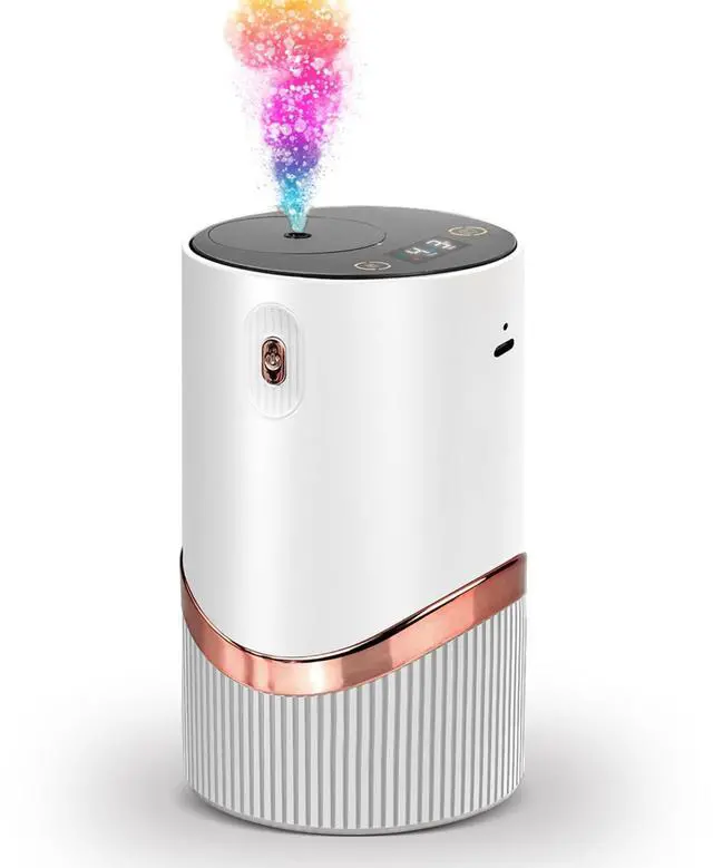 Main image of Waterless Essential Oil Diffuser - Car Aroma Diffuser, Portable Smart Scent Air Machine 1/2/3 & Continuous Mist, Anti-TIPP, Timer Setting and Auto-Off Function (White)