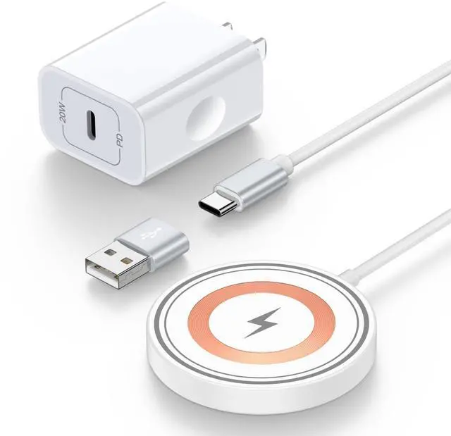 Main image of Wireless Charger for Samsung Magnetic Wireless Charger Magnet Fast Charging Pad for Samsung Galaxy S26/S25 Ultra/S24/S23/S22/S21/Z Fold Flip 7 6 Google Pixel 10 Pro XL 9 8a, USB A/C Port + PD Adapter