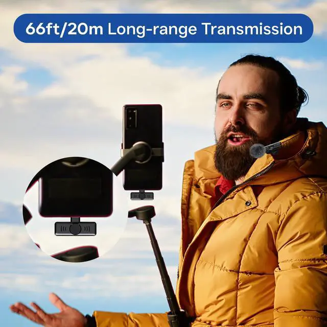 Alt view image 2 of 7 - Wireless Lavalier Microphone for iPhone iPad (Lightning) - 2 Pack Mini Lapel Mic with Noise Reduction for Video Recording TikTok YouTube Vlog Interview Professional Plug & Play Clip on Mic