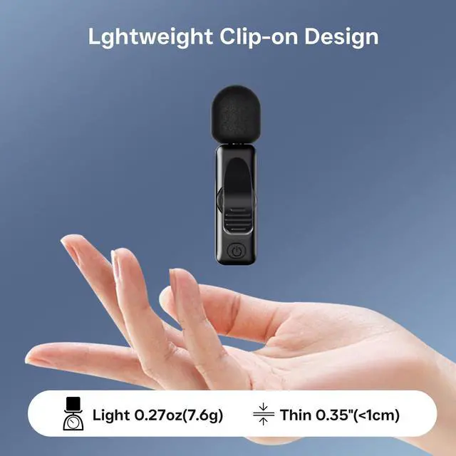 Alt view image 7 of 7 - Wireless Lavalier Microphone for iPhone iPad (Lightning) - 2 Pack Mini Lapel Mic with Noise Reduction for Video Recording TikTok YouTube Vlog Interview Professional Plug & Play Clip on Mic