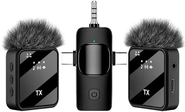 Main image of 3-in-1 Mini Wireless Lavalier Microphone for iPhone, Android & Camera - Ideal for Vlogging, Content Creation & Video Recording with AI Noise Reduction, 328ft Range & 20H Battery Life