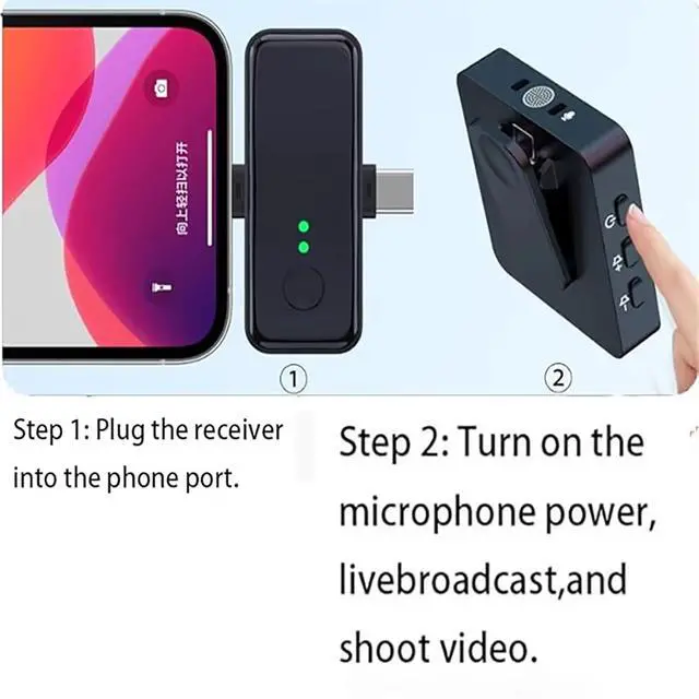 Alt view image 7 of 7 - 3-in-1 Mini Wireless Lavalier Microphone for iPhone, Android & Camera - Ideal for Vlogging, Content Creation & Video Recording with AI Noise Reduction, 328ft Range & 20H Battery Life
