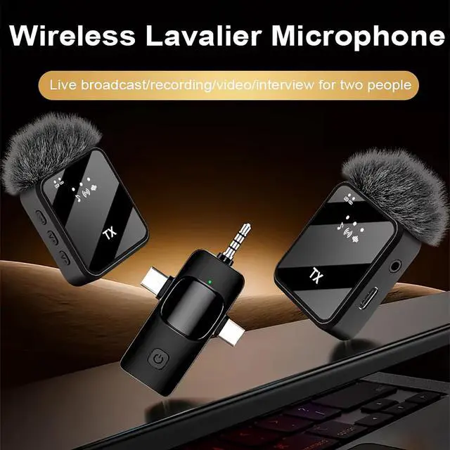 Alt view image 5 of 7 - 3-in-1 Mini Wireless Lavalier Microphone for iPhone, Android & Camera - Ideal for Vlogging, Content Creation & Video Recording with AI Noise Reduction, 328ft Range & 20H Battery Life