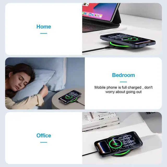 Alt view image 6 of 6 - Wireless Samsung Phone Charger Station 15W with QC Adapter for Galaxy S26/S25/S24,Android Wireless Charger Fast Charging Pad for Motorola Edge/Razr 2025 2024,Moto G Stylus/Power 2025,Razr 60 50 Ultra