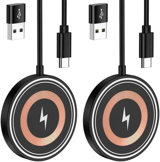 Main image of Magnetic Samsung Wireless Charger Mag-Safe Fast Charging Pad for Samsung Galaxy S26 Ultra/S26 Plus/S25/S24/S23/S22/S21/S20/iPhone 17e/17/16/15/14/13/12/2Pack 15W Wireless Fast Charger with Dual Ports