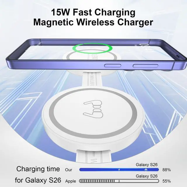 Alt view image 3 of 7 - Galaxy S26 3 in 1 Wireless Charger Station, Foldable Fast Charging Pad for Samsung S25 Ultra S24, Wire Less Charging Galaxy Watch8/7 Buds4, Travel Charger for Samsung Multi Devices Cargador Inalmbrico