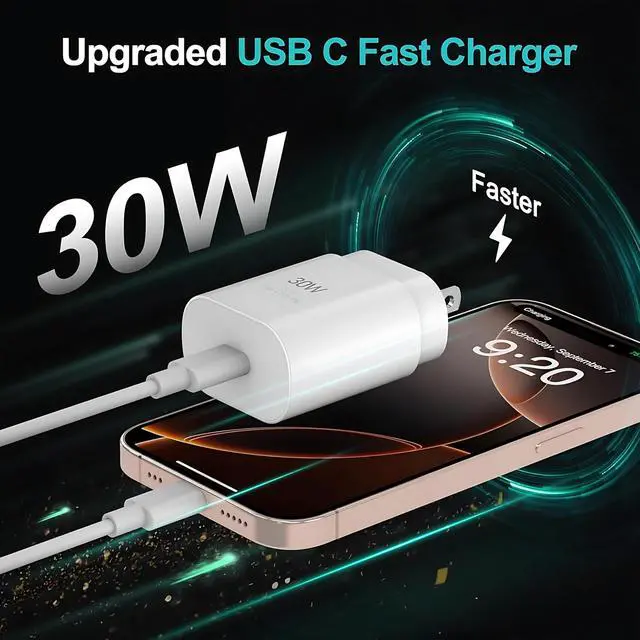Alt view image 4 of 6 - Samsung Super Fast Charger for Samsung Charger Fast Charging 2Pack 30W USB C Phone Wall Charger Block,10FT Type C Fast Charging Cabel for Samsung Galaxy S26,S25 Ultra/S24 Ultra/S26/S25/S24/iPhone 17