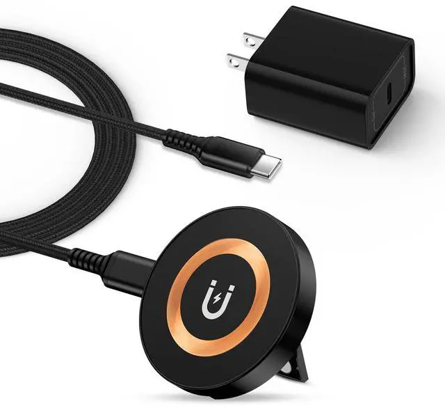 Main image of Samsung S25 FE Magsafe Magnetic Charger Pad Wireless Charger for Samsung Galaxy S25 Ultra S24 S23 FE S22, Magnetic Charger Stand Fast Charging for iPhone 17 Air/17/16 Pro Max, 20W Type-C PD Adapter