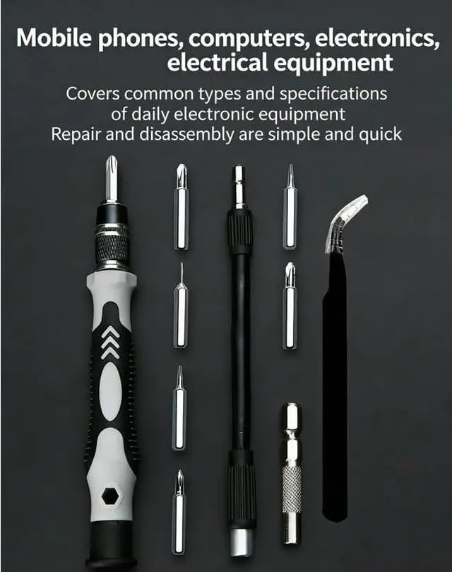 Alt view image 3 of 7 - Multi-Function Precision Screwdriver Set with Storage Case Home Renovation Tools, Electronics Repair Kit 115 Pieces