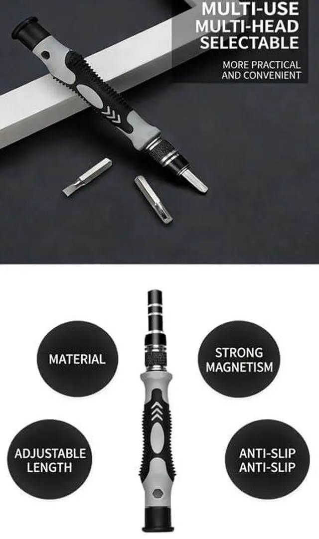 Alt view image 6 of 7 - Multi-Function Precision Screwdriver Set with Storage Case Home Renovation Tools, Electronics Repair Kit 115 Pieces
