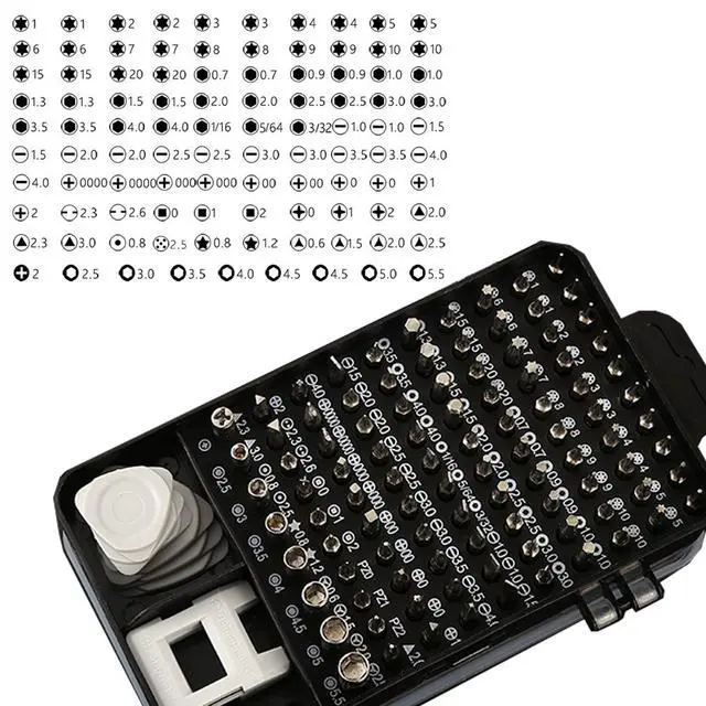 Alt view image 3 of 7 - Mini Precision Screwdriver sets,Sinyiol 115 in 1 Repair Tool Kit to Fixing Phone Laptop PC Camera Electronic Watches Glasses,Switchgame consoles Magnetic Driver Kit with Flexible Shaftl