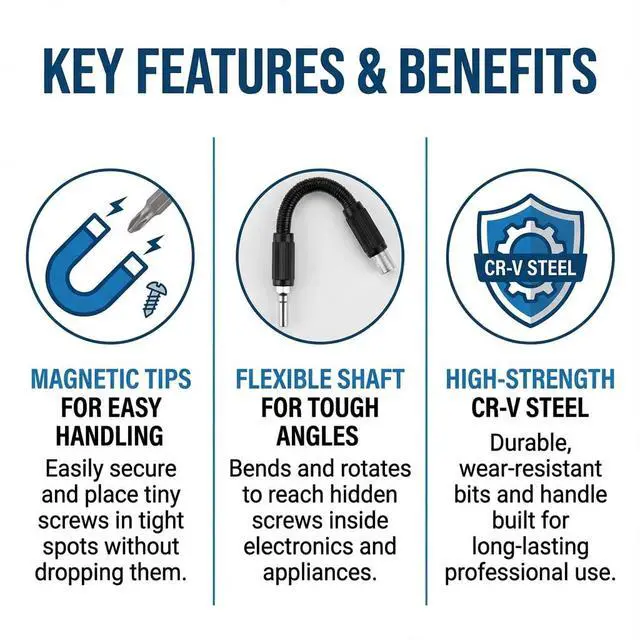 Alt view image 6 of 6 - 115-in-1 Precision Screwdriver Set, Professional Magnetic Electronics Repair Tool Kit with 98 S2 Steel Bits, Mini Screwdriver Kit for Laptop, Computer, Gaming Consoles, Watch & Glasses Repair