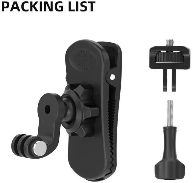 Alt view image 7 of 7 - Insta360 X5 Backpack Clip Mount - Quick Release 360° Adjustable Camera Clip Compatible with Insta360 One X5/X4/X3/ One R/Go 2 and Other Action Camera
