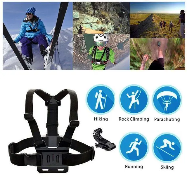 Alt view image 5 of 7 - Chest Harness Mount Compatible with Gopro Hero 13 12 11 10 9 8/AKASO EK7000 Brave 4/ODDV/Hiicam/DJI Osmo/Icefox/Camlance/WOLFANG Action Camera Accessories, Adjustable Chest Strap Mount with J Hook