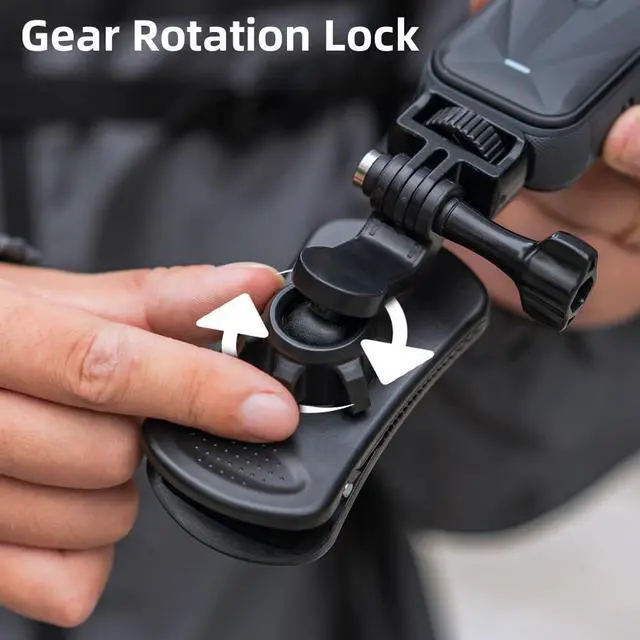 Alt view image 4 of 7 - Insta360 X5 Backpack Clip Mount - Quick Release 360° Adjustable Camera Clip Compatible with Insta360 One X5/X4/X3/ One R/Go 2 and Other Action Camera