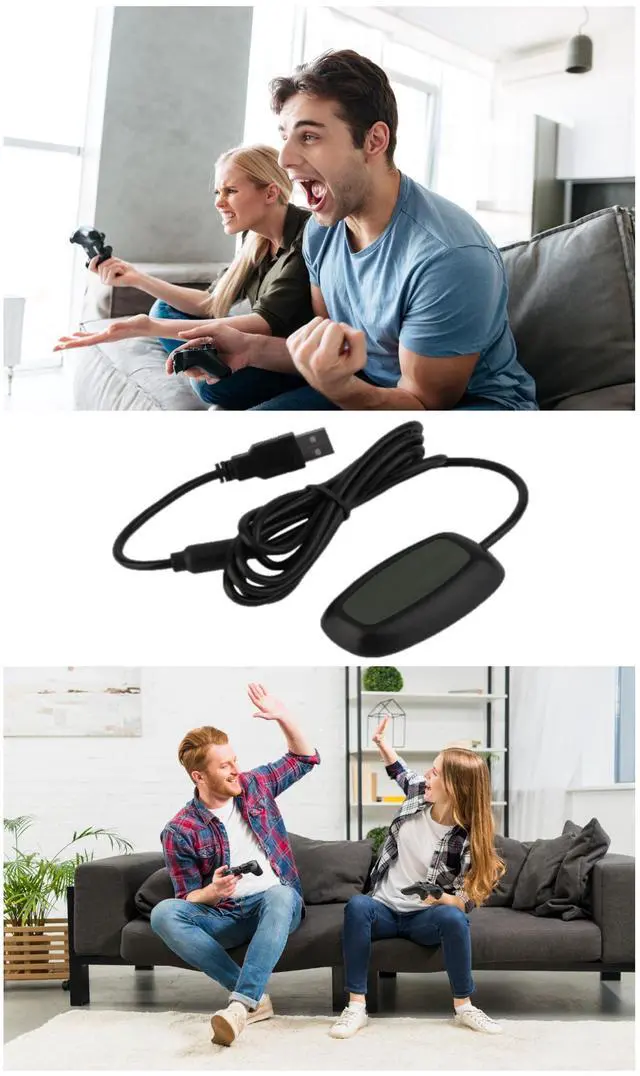 Alt view image 4 of 7 - Wireless USB Gaming Receiver Adapter Compatible with Microsoft Xbox 360 Controller Bluetooth Receiver Adapter for for Xbox 360 Controller Desktop PC Laptop Gaming