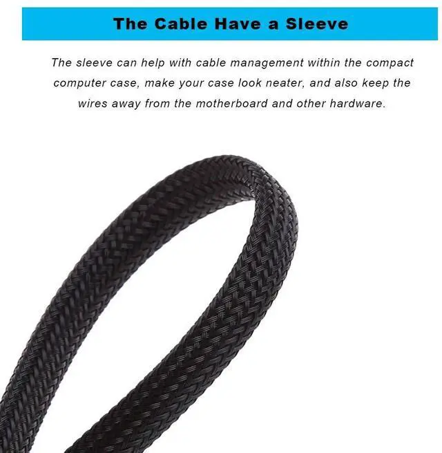 Alt view image 4 of 5 - 4 Pin PWM Fan Hub, PC Internal Fan Power Supply Extension Cable (13-Inch, 24AWG), 4 Pin & 3 Pin CPU Cooler Cooling Fan 1 to 5 Splitter 5 Way Adapter