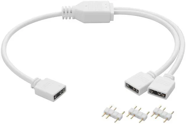 Main image of 1 to 2 ARGB Splitter Cable, 5V 3 Pin Addressable RGB Splitter Extension Cable LED Sync for Computer Chassis CPU Cooler and 5V ARGB Fan-11.8 Inches (3Pin, 1 to 2)