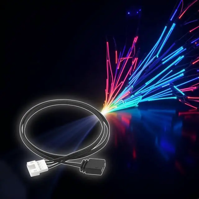 Alt view image 4 of 7 - Black 4 Pin to 5V 3 Pin ARGB Conversion Cable ARGB Splitter Cable 5V 3Pin to 4 Pin Extension for Computer Chassis 4pin to 3 Pin Converter Connector Home Audio Accessories