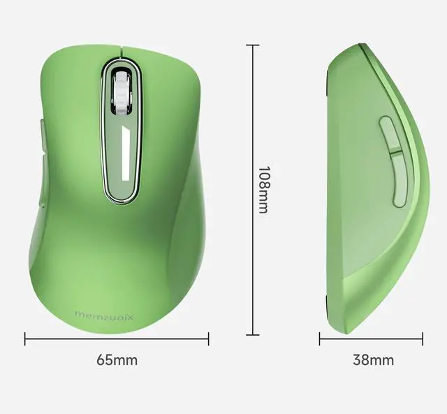 Alt view image 7 of 7 - 2.4G Wireless Mouse, 1400 DPI Mobile Optical Cordless Mouse with USB Receiver, Portable Computer Mice for Laptop, PC, Desktop, MacBook, 5 Buttons (Mint Green)